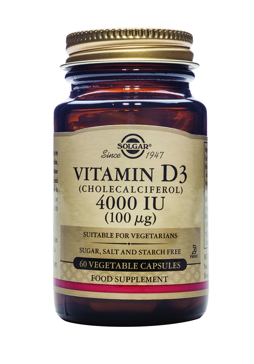 Vitamin D3 (Cholecalciferol) 4000 IU (100 µg) Vitamin D Vitamine